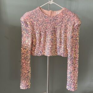 NWT Mable sequin crop top.